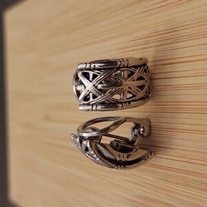 Silver Convetible Half Hoop Clip/Post Earrings, Premier Designs